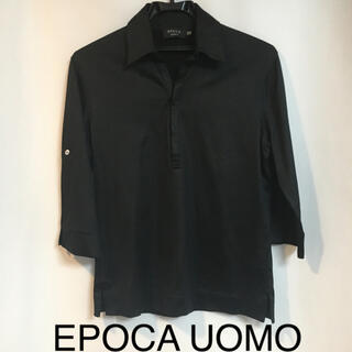 エポカ(EPOCA)の★美品★ EPOCA UOMO エポカ ウォモ　黒シャツ　サイズ46(シャツ)