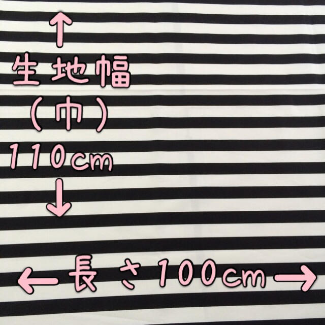 【110×100cm】ストライプライン生地 ハンドメイドの素材/材料(生地/糸)の商品写真