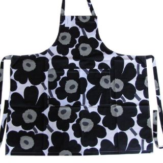 マリメッコ(marimekko)の正規品新品未使用★美品★マリメッコ　エプロン！大人気ウニッコ　ブラック×ホワイト(収納/キッチン雑貨)