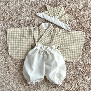 ベビー袴 布兜 セット[ハンドメイド](和服/着物)