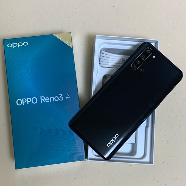 OPPO Reno3 A ブラック SIMフリー 防水/Suica対応