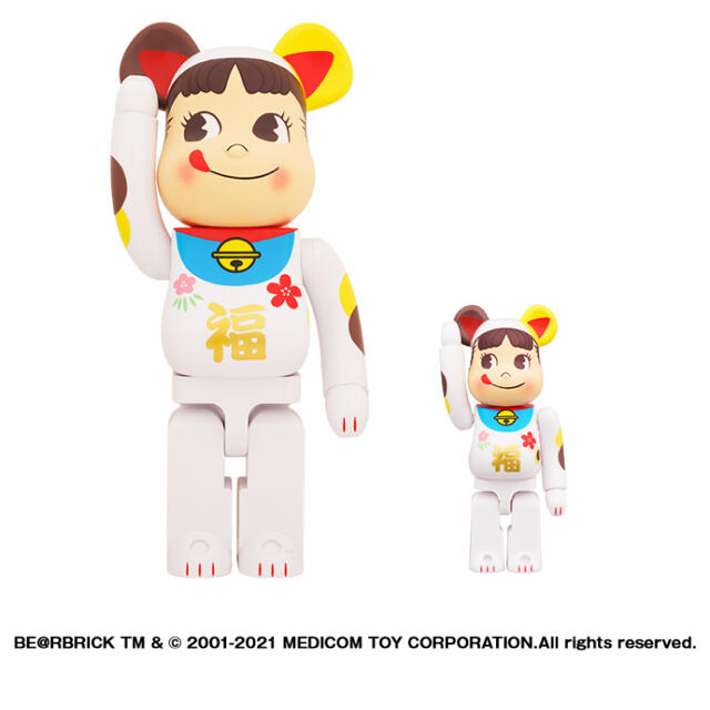 BE@RBRICK 招き猫 ペコちゃん 福 100％ ＆ 400％