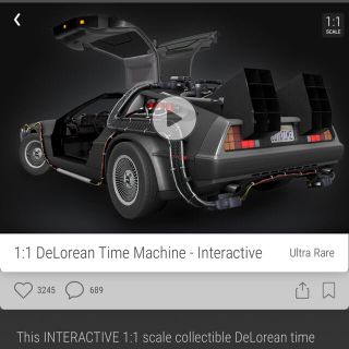 1:1 DeLorean Time Machine-Interactive(三輪車/乗り物)