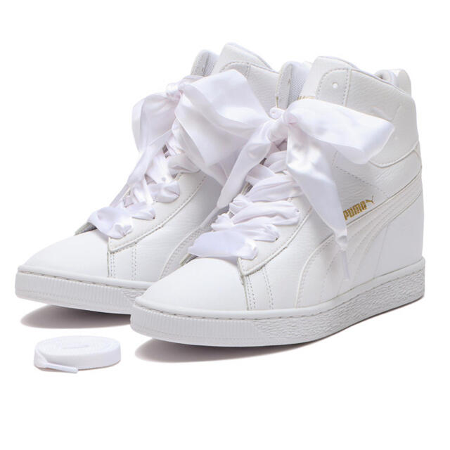 PUMA インヒール ハイカット スニーカー white - スニーカー