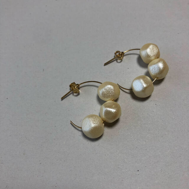 Kastane(カスタネ)のhoop perl  pierce ハンドメイドのアクセサリー(ピアス)の商品写真