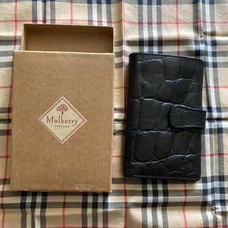 マルベリー(Mulberry)のマルベリー　二つ折り長財布　クロコ型押し　ブラック　新品・未使用(財布)