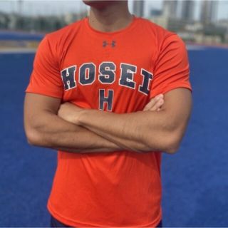 アンダーアーマー(UNDER ARMOUR)のアンダーアーマー 法政大学“ORANGE“トレーニングシャツ MDサイズ(アメリカンフットボール)