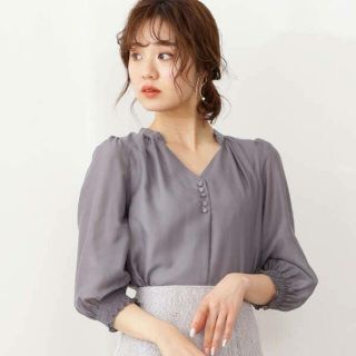 プロポーションボディドレッシング(PROPORTION BODY DRESSING)の【今季】プロポーションボディドレッシング⭐︎ スキッパーシフォンブラウス(シャツ/ブラウス(長袖/七分))