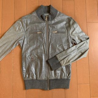 ZARA MEN ザラ ジップアップ ライダース 光沢 ブルゾン-