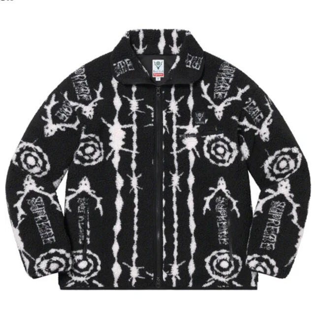 Supreme(シュプリーム)のSupreme®/SOUTH2 WEST8 Fleece Jacket XL 黒 メンズのジャケット/アウター(ブルゾン)の商品写真