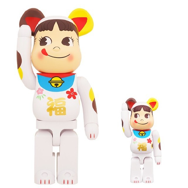 BE@RBRICK 招き猫 ペコちゃん 福 100％ ＆ 400％