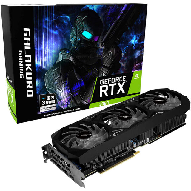 玄人志向 NVIDIA GeForce RTX3080搭載 グラフィックボード空冷専有スロット