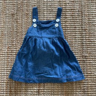 キャラメルベビー&チャイルド(Caramel baby&child )のlittle cotton clothes デニム ワンピース 18-24m(ワンピース)