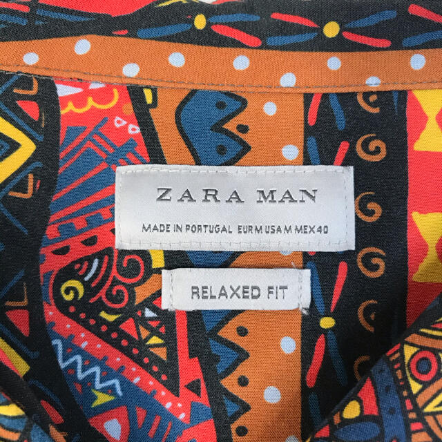 ZARA(ザラ)の【希少】ZARA MAN オープンカラーシャツ ポルトガル製 総柄 古着 SS メンズのトップス(シャツ)の商品写真
