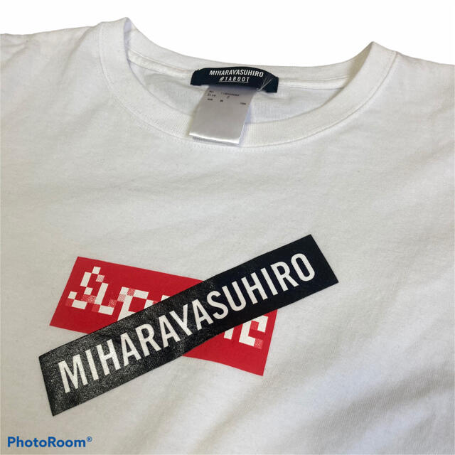 MIHARAYASUHIRO(ミハラヤスヒロ)の【シュプリームモザイクロゴ】ミハラヤスヒロ　オマージュ　ロングtシャツ 長袖 メンズのトップス(Tシャツ/カットソー(七分/長袖))の商品写真