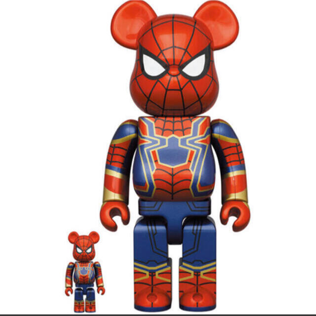 BE@RBRICK IRON SPIDER 100% & 400%メディコムトイ