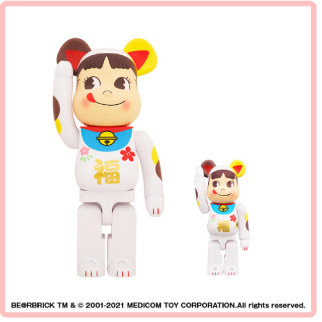 BE@RBRICK ベアブリック　招き猫ペコちゃん福100%&400%エンタメ/ホビー