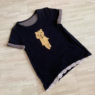 フランシュリッペ(franche lippee)の限定値下♬franchelippeeblackはにわくまAラインTシャツ黒M美品(Tシャツ(半袖/袖なし))