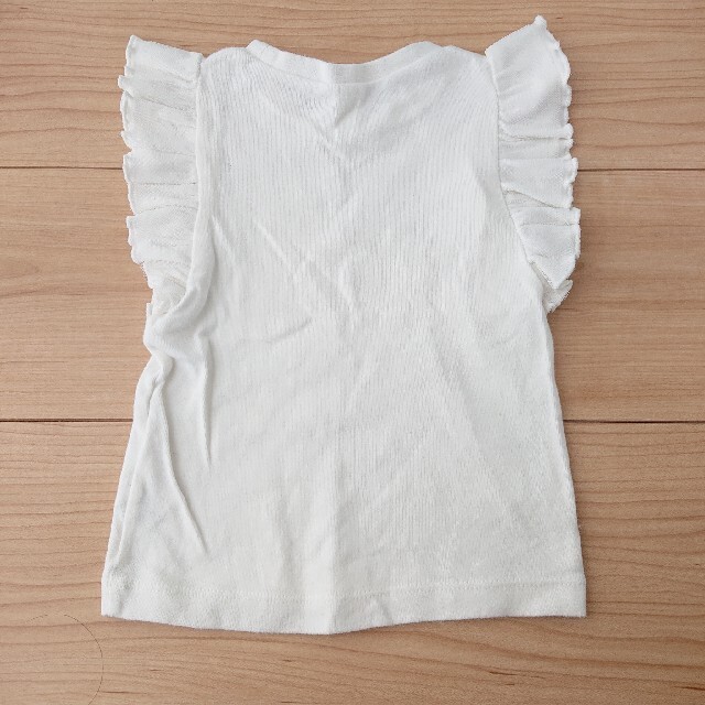 petit main(プティマイン)のアプレレクール 袖フリルTシャツ 80 女の子  キッズ/ベビー/マタニティのベビー服(~85cm)(Ｔシャツ)の商品写真