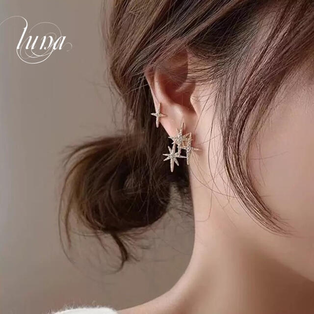 STAR JEWELRY(スタージュエリー)のStar zirconia pierce★s925 post☆GOLD レディースのアクセサリー(ピアス)の商品写真