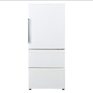 冷蔵庫　ホワイト　AQUA　3ドア　レンジが置けちゃう使いやすいタイプ　大きめ