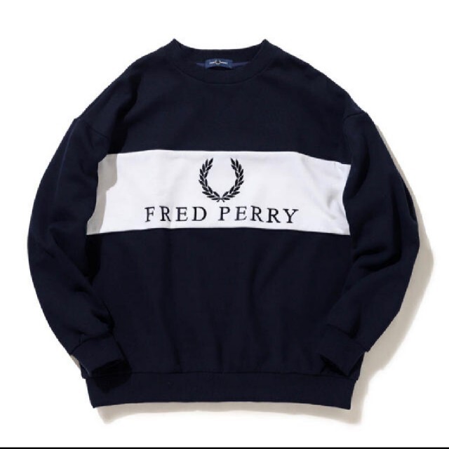 FRED PERRY × BEAMS/90sロゴ切替クルースウェット