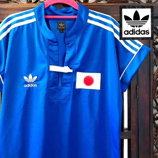 アディダス(adidas)のアディダス レア 国別 日本 ジャージ ワンピース Tシャツ オリンピック 青 (Tシャツ(半袖/袖なし))