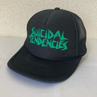 スイサダルテンデンシーズ(SUICIDAL TENDENCIES)のスイサイダルテンデンシーズ◆OTTO スナップバック メッシュキャップ 黒 緑(キャップ)