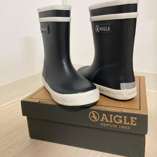 AIGLE(エーグル)の値下げ　AIGLE レインブーツ キッズ/ベビー/マタニティのベビー靴/シューズ(~14cm)(長靴/レインシューズ)の商品写真