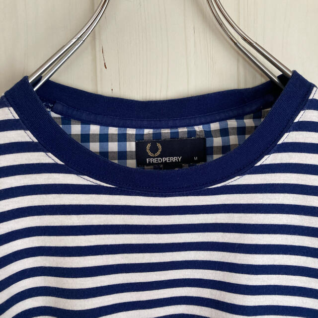 FRED PERRY(フレッドペリー)のフレッドペリー FRED PERRY ボーダー ポケットTシャツ  古着 メンズのトップス(Tシャツ/カットソー(半袖/袖なし))の商品写真