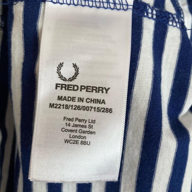 FRED PERRY(フレッドペリー)のフレッドペリー FRED PERRY ボーダー ポケットTシャツ  古着 メンズのトップス(Tシャツ/カットソー(半袖/袖なし))の商品写真