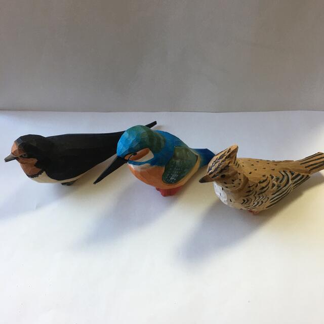 B-COMPANY(ビーカンパニー)の木彫り　鳥の置物　インテリア エンタメ/ホビーの美術品/アンティーク(彫刻/オブジェ)の商品写真