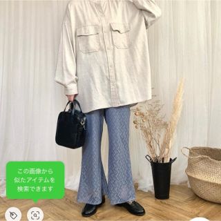 シマムラ(しまむら)の【値下げ】terawear てら レースフレアパンツ ブルーMしまむら(その他)