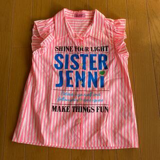 ジェニィ(JENNI)の美品　jenni  ピンク　ボーダー　シャツ　130cm(Tシャツ/カットソー)