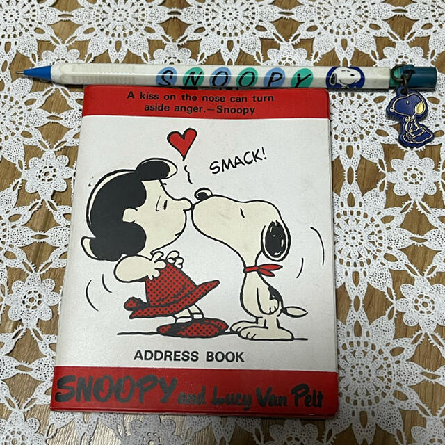 SNOOPY(スヌーピー)の要在庫確認　レトロ　スヌーピー　シャーペン　アドレス帳　セット エンタメ/ホビーのコレクション(その他)の商品写真