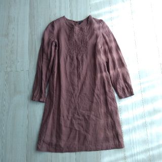 アーペーセー(A.P.C)のA.P.C.　アーペーセー★リネン100%ワンピース　ブラウン(ひざ丈ワンピース)