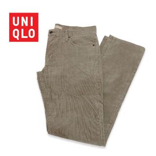 ユニクロ(UNIQLO)のUNIQLO ユニクロ ストレッチ コーデュロイパンツ W33 グレージュ(ワークパンツ/カーゴパンツ)