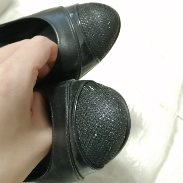 DIANA(ダイアナ)のDIANA ダイアナ パンプス 黒 24cm　革 ピンヒール9cm レディースの靴/シューズ(ハイヒール/パンプス)の商品写真