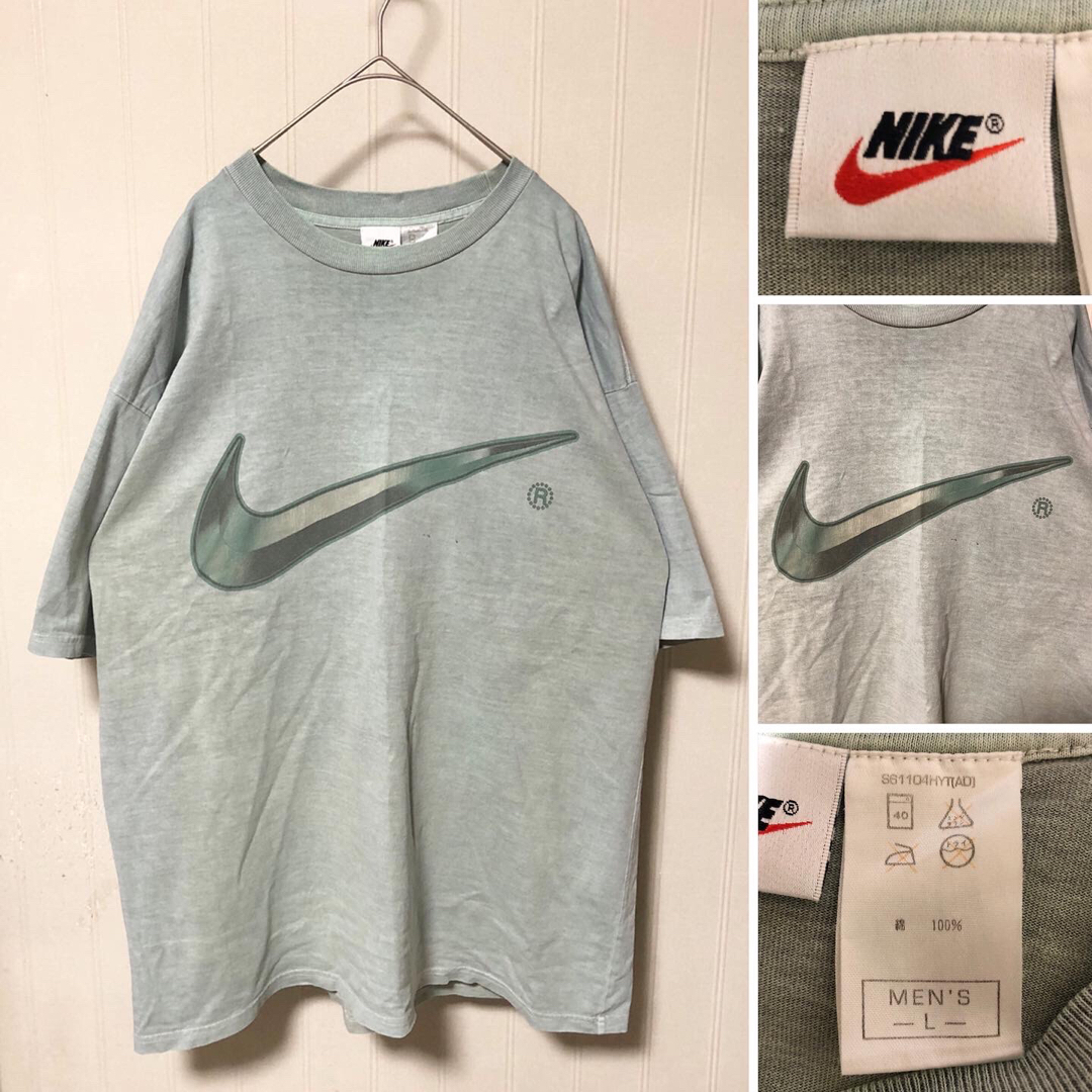 希少❗️ 90s 銀タグ NIKE vintage ビッグスウォッシュ Tシャツ