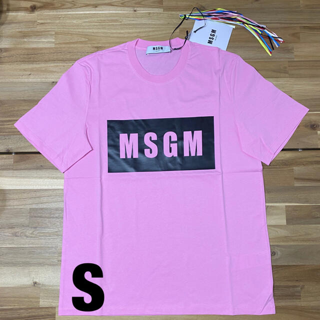 新品　MSGM エムエスジーエム　ロゴTシャツ　ピンク　半袖　メンズ　S 人気おしゃれ