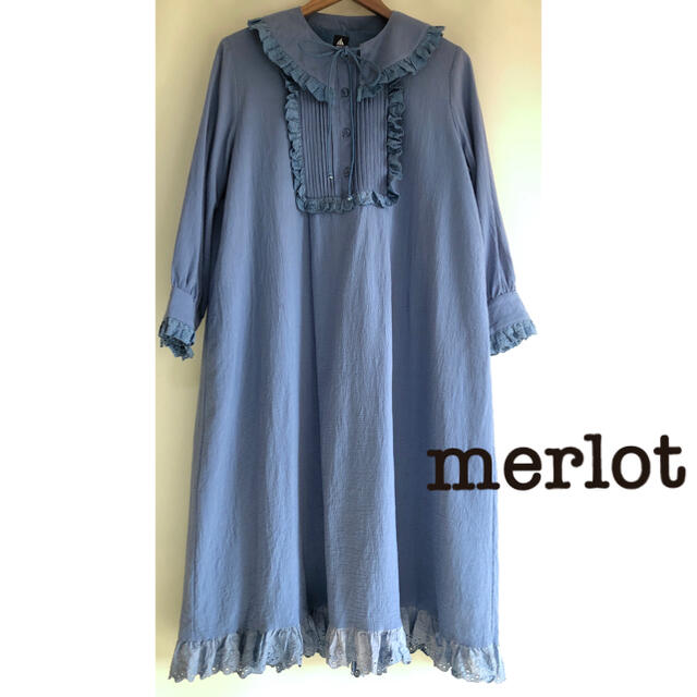 merlot(メルロー)のmerlot ワンピース（襟取り外し可能） レディースのワンピース(ひざ丈ワンピース)の商品写真