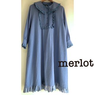 メルロー(merlot)のmerlot ワンピース（襟取り外し可能）(ひざ丈ワンピース)