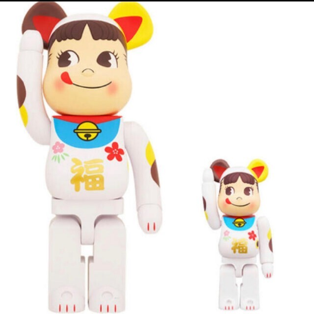 BE@RBRICK 招き猫 ペコちゃん 福 100％ ＆ 400％ - その他