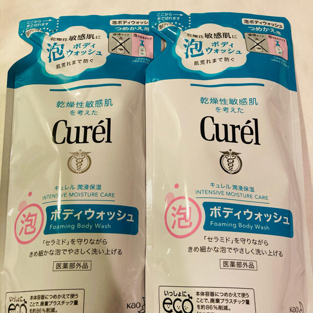 Curel(キュレル)のキュレル 泡ボディウォッシュ つめかえ用 380ml×2個セット コスメ/美容のボディケア(ボディソープ/石鹸)の商品写真