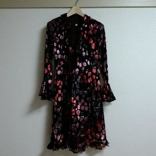 アナスイ(ANNA SUI)のANNA SUI　ベロアガウン　レース　ロングカーディガン(ガウンコート)