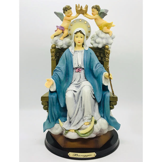 ✞聖母マリアと戴冠する天使像
