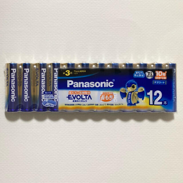 Panasonic(パナソニック)のPanasonicアルカリ乾電池エボルタevolta 単3形12本 インテリア/住まい/日用品の日用品/生活雑貨/旅行(日用品/生活雑貨)の商品写真