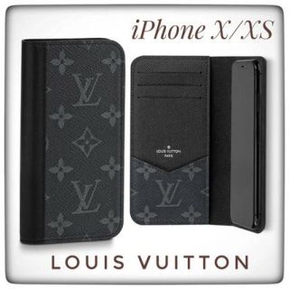 ルイヴィトン(LOUIS VUITTON)のLOUIS VUITTON iphoneX Xs フォリオ　モノグラムエクリプス(iPhoneケース)