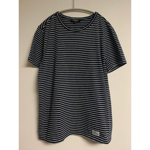 A.P.C(アーペーセー)のA.P.C. アーペーセー　Tシャツ ボーダー　ロゴ メンズのトップス(Tシャツ/カットソー(半袖/袖なし))の商品写真