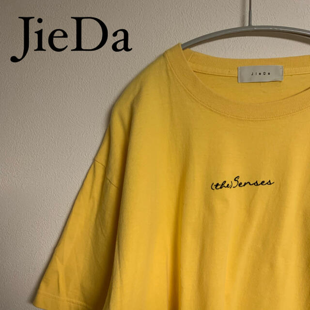 JieDa ジエダ バックプリント Tシャツ イエロー